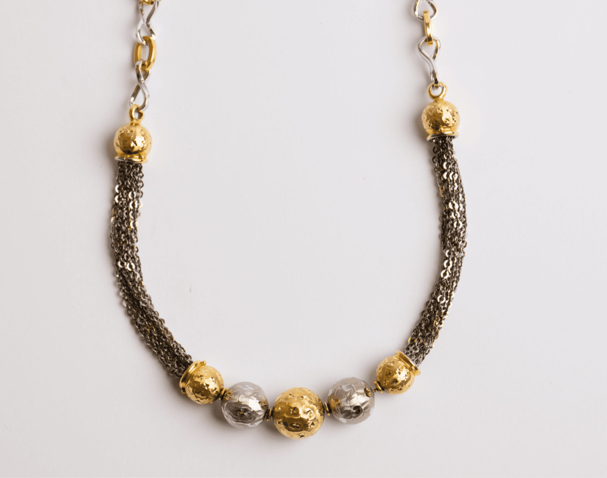 Perla ogrlica tri boje zlata