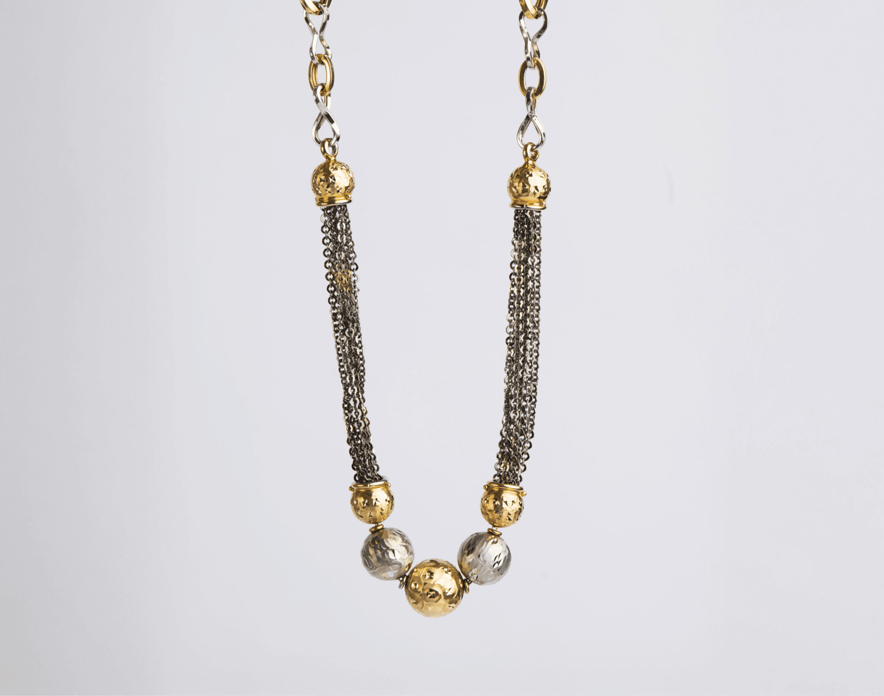 Perla ogrlica tri boje zlata